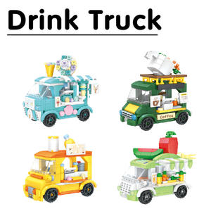 Juegos de bloques de construcción de plástico XR, modelo de tienda de comida y bebidas <span class=keywords><strong>con</strong></span> tienda de hamburguesas, Juguetes divertidos y Juguetes para niñas, Idea de regalo - Product Image 4