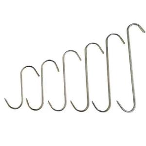 Crochets à viande en acier inoxydable sur mesure, crochet simple argenté, capacité 15 kg, pour saucisses et viande fumée - Product Image 2
