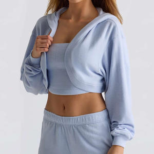 Automne et hiver velours <span class=keywords><strong>sport</strong></span> à capuche à capuche course Fitness vêtements de <span class=keywords><strong>sport</strong></span> Sexy décontracté ample tout aller à capuche <span class=keywords><strong>femme</strong></span> sweat à capuche ample - Product Image 4
