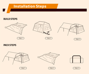 批发4-5人用折叠充气帐篷PVC框架舱户外充气露营帐篷Tente De Toit - Product Image 6