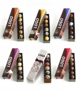 Biểu Tượng Tùy Chỉnh Sô Cô La Truffle Bao Bì Hộp Chất Lượng Cao Cấp Thực Phẩm Thẻ Trắng Hộp Với Chèn Nhựa - Product Image 2