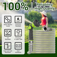 Tuyau d'arrosage robuste non extensible de 30 m (100 pi), diamètre 16 mm, pression 150 PSI, résistant aux plis et aux fuites, idéal pour grandes propriétés