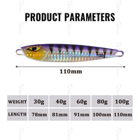 Nouveau design plomb leurre 30g 40g 60g 80g 100g OEM laser conception métal gabarit leurre pour eau salée
