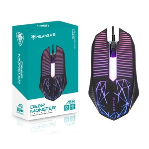Gaming <span class=keywords><strong>Pc</strong></span> Cross-border OEM Mi Lang M8 Crack Colorful Glare Gaming Glowing Wired Mouse Desktop Laptop para <span class=keywords><strong>Amazon</strong></span> - Product Image 6