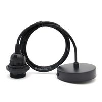 Kits de cordons de lampe suspendue de plafond Rose avec raccords de support de lampe à vis