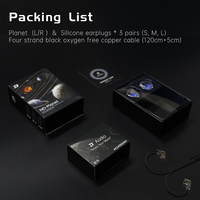 Écouteurs HiFi ND Planet avec transducteur composite au béryllium, cavité en résine transparente, son spatial, filaires 3,5 mm Type-C IEM avec microphone
