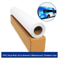 Vinyle auto-adhésif PVC blanc brillant mat KUNMAO, amovible, permanent, imprimable, en rouleau, pour impression éco-solvant