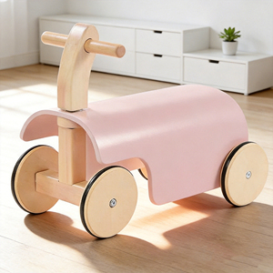 Vélo d'équilibre en <span class=keywords><strong>bois</strong></span> pour tout-petits, trotteur, chariot à pousser pour apprendre à marcher, jouet éducatif précoce pour enfants - Product Image 3