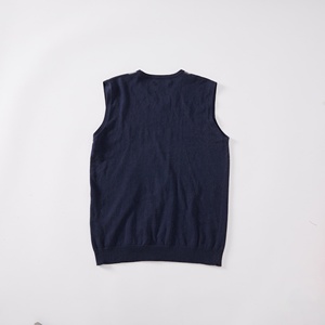 OEM/ODM High Quality Men Cotton Knit <strong>Sweater</strong> Navy V Neck <strong>Argyle</strong> Custom Pattern Knitted Pullover Vest Men <strong>Sweater</strong> - Product Image 4