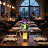 Lampe de table d'ambiance RVB sans fil pour la location d'événements, station de charge commerciale, lampe d'appel pour serveur de restaurant