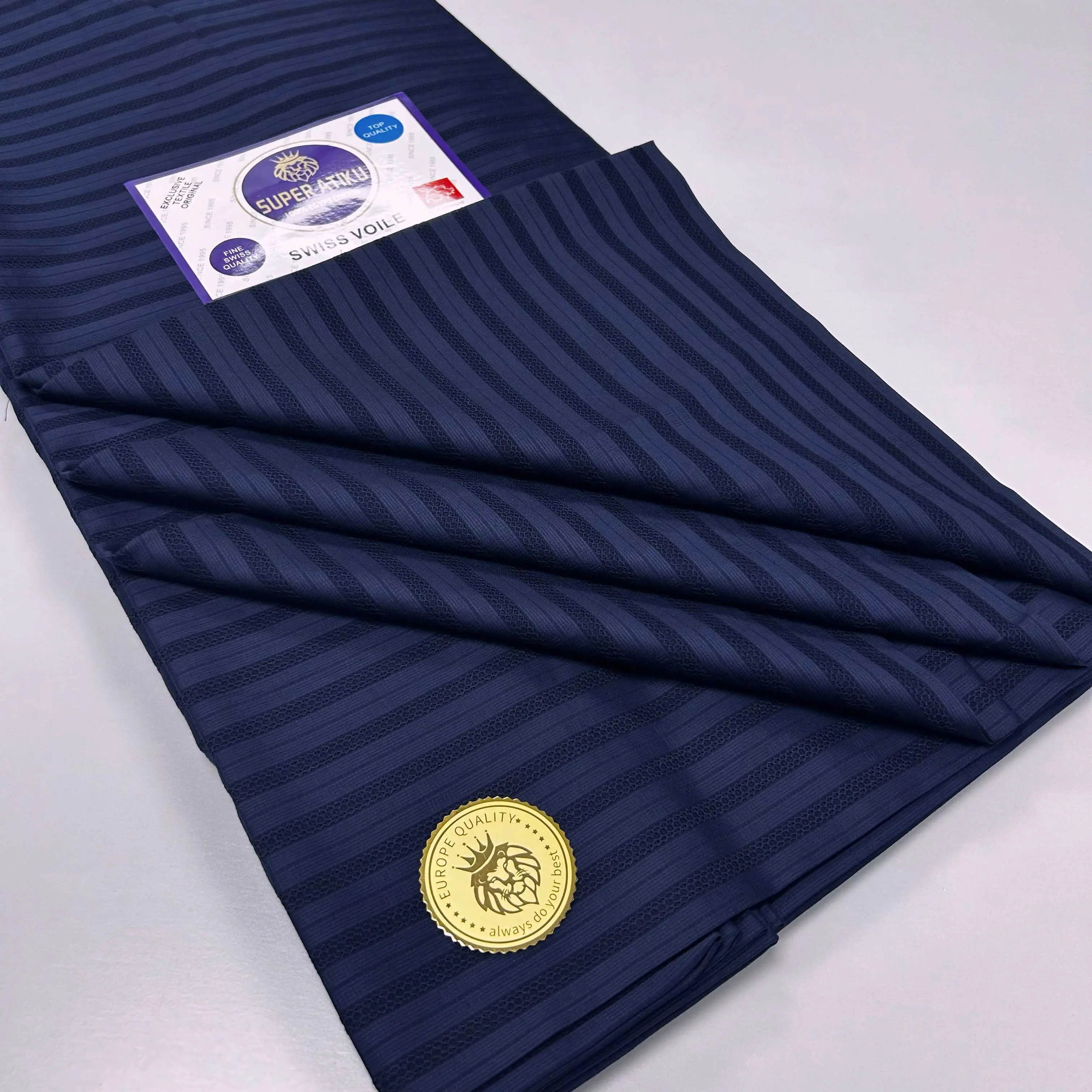 Bán Sỉ Vải Người Nigeria Atiku Thụy Sĩ Mềm Mại 100% Cotton Không Polyester Dễ Giặt 5 Yard