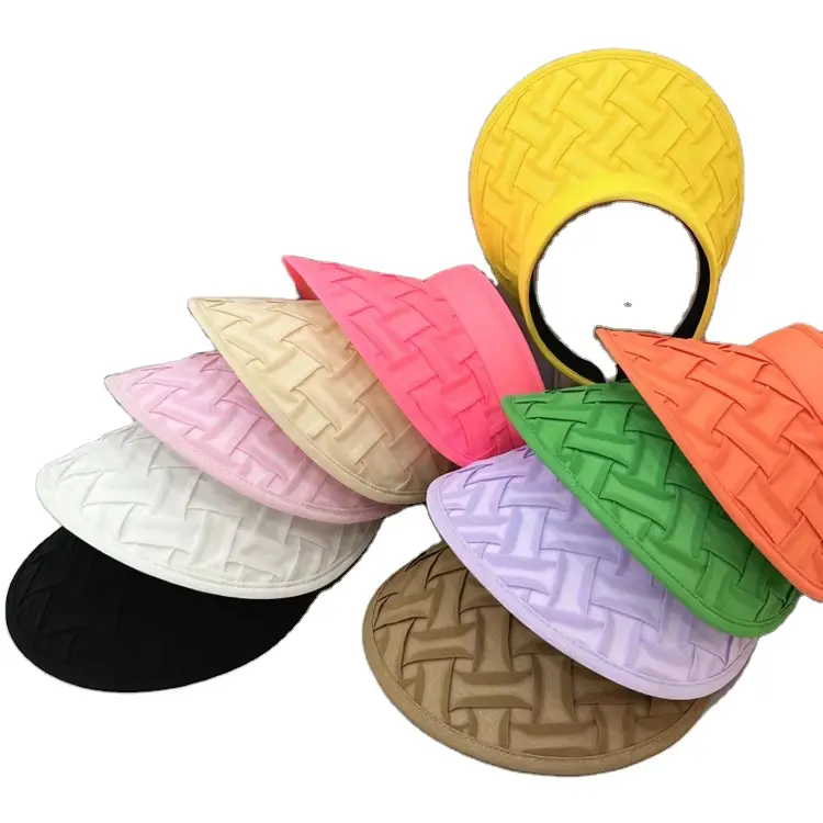 Topi pinggiran lebar 9 warna UPF 50 + perlindungan UV topi pelindung matahari wanita topi wisata pantai topi golf untuk wanita modis