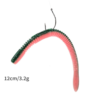 Preços de fábrica 8 Pçs/Saco Artificial Impresso Plástico Macio Worm Iscas De Pesca 12cm 3.2g TPE Worm Isca Macia para Perch Zander - Product Image 3