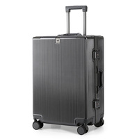 Maleta Rígida de PC con Protección de Esquinas de Aluminio, Candado TSA, Ruedas Silenciosas, Disponible en Varios Tamaños