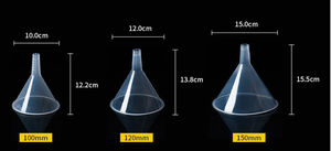 Atacado Funis De Plástico Tamanho Diferente 30mm 50mm 60mm 75mm 90mm 100mm 120mm 150mm Funil Plástico PP para Laboratório Usando - Product Image 6