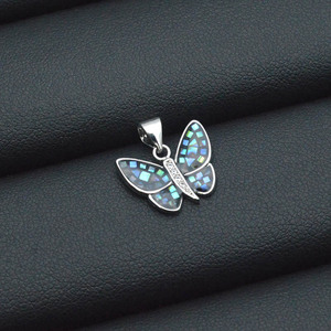 Đẹp tự nhiên trắng/bào ngư vỏ bướm mặt dây chuyền vàng/bạc màu sắc đơn giản phong cách hình dạng động vật quyến rũ - Product Image 6