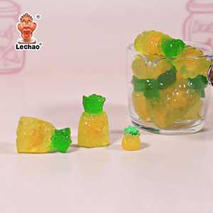 Vente directe d'usine, sachet de 1 kg en vrac, bonbons gélifiés fruités en forme d'ananas 3D, <span class=keywords><strong>halal</strong></span> - Product Image 4