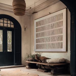 Pintura al Óleo Minimalista Hecha a Mano, Arte de Pared Enmarcado para Decoración de Interiores de Hogar Retro-Moderno - Product Image 6