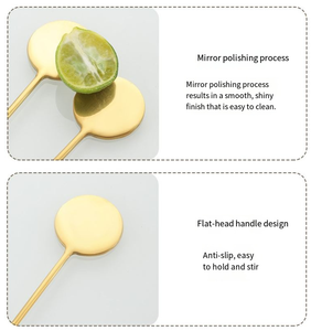 Tùy chỉnh thiết kế logo màu sắc cấp thực phẩm thép không gỉ uống sự gian lận thanh bạc Vàng Cocktail đồ uống khuấy - Product Image 3