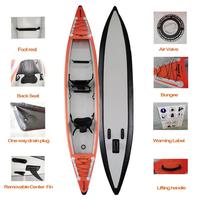 Kayak gonflable Drop Stitch de 3 m et 4 m, canoë de pêche, kayak pour la navigation en mer, kayak à pagaie