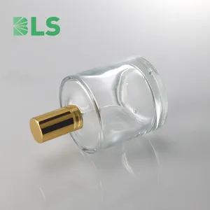 Refillable crimp large display aesthetic perfume bottle