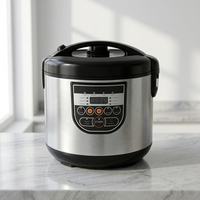 GB-MC660 Cuiseur à riz multifonction 4,1-5L 780W avec contrôle numérique, fonction minuterie, revêtement antiadhésif et chauffage par le bas en acier inoxydable