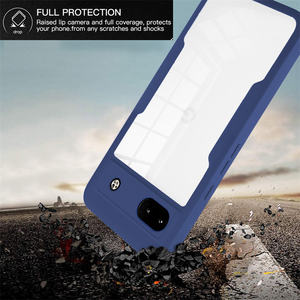 Coque de téléphone 360 degrés pour Google <span class=keywords><strong>Pixel</strong></span> <span class=keywords><strong>6A</strong></span> pare-chocs arrière souple et transparent antichoc protecteur d'écran intégré - Product Image 3