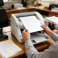 Scanner Canon DR-G1100 A3 blanc 100 ppm recto-verso avec interface USB, résolution 600 dpi, technologie CMOS pour l'archivage de documents scolaires
