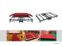 Vente directe d'usine, scène de concert extérieure modulaire portable pliable en alliage d'aluminium et en fer, légère et mobile
