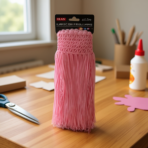 Frange di Ilan per artigianato, 1,5 m, rosa, materiale per lavoretti - Product Image 2