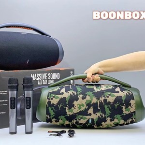 Altavoz de Karaoke Portátil para Exteriores con 2 Micrófonos Inalámbricos Original BOOMBOX3 Altavoz Inalámbrico de Tela <span class=keywords><strong>Caixa</strong></span> De Som Portatil - Product Image 3