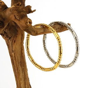 Declaración impermeable de acero inoxidable 18K chapado en oro textura muñeca mujeres <span class=keywords><strong>accesorios</strong></span> joyería de moda pulseras brazaletes - Product Image 6