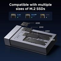 Estación de Acoplamiento UGREEN para SSD M.2 NVMe de Doble Bahía, 40Gbps, con Ventilador de Refrigeración, Compatible con USB4 NVMe, Clonación con una Sola Tecla y Función RAID