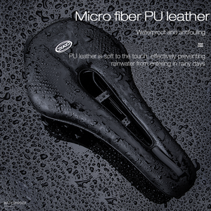 Sella per Mountain Bike <span class=keywords><strong>MTB</strong></span> in Morbida Pelle PU Sella Bici Impermeabile e Antiscivolo per Ciclismo - Product Image 2