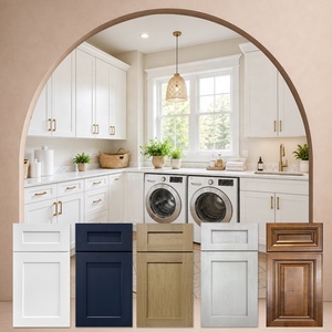 Armoire de rangement pour buanderie |   Ensembles de meubles de cuisine en gros pour projets résidentiels |   Armoires de cuisine modernes blanches style Shaker - Product Image 1