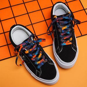 Lacets de chaussures sport décontractés plats en polyester pour occasions festives d'Halloween, lacets de baskets tendance, durables, larges et épais - Product Image 3