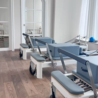 Nuevo Estilo: Cama Telescópica de 2400mm de Largo para Ejercicios de Pilates, Duradera, Blanca, Clásica, con Marco de Aluminio