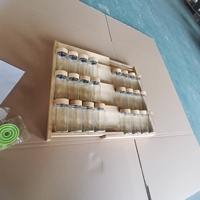 Étagère à épices extensible à double niveau en bois, organiseur de tiroir pour assaisonnements, pour le rangement dans les armoires de cuisine