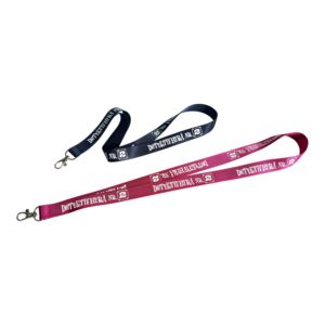 Custom Private Label Customised Cheap Polyester Silk Screen Printing Imitation Nylon Lanyard With Id Holder