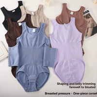 Body gainant grande taille boutonné une pièce, effet sculptant renforcé, style string, sans couture, en nylon, toutes saisons