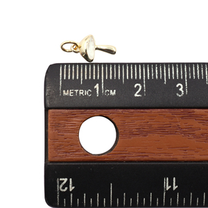 จี้ทรงเห็ดสีมุกพร้อมห่วงเปิดสำหรับกระโดดเงินสเตอร์ลิงชุบเคลือบทองเครื่องประดับของขวัญแต่งงาน - Product Image 3