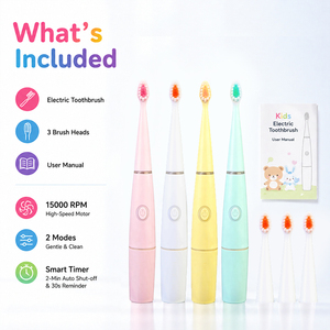 <span class=keywords><strong>Cepillo</strong></span> de <span class=keywords><strong>Dientes</strong></span> Eléctrico para Niños con Cerdas Medianas, Resistente al Agua IPX7, Recargable, 2 Modos, Blanqueamiento Dental para Adolescentes - Product Image 4