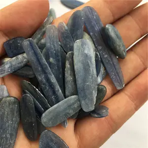 HZ, venta al por mayor, chips de grava de cuarzo de cristal Natural, tira de cristal de cianita azul cruda, piedras preciosas a la venta