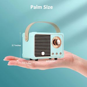 Small Wireless BT <b>Speaker</b> Retro Old Radio TF FM Function RGB <b>LED</b> Lighting Battery Powered for Kitchen Desk Bedroom Office Party - Product Image 2