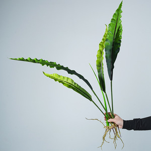 Plante artificielle Monstera Mengjie, grand arbuste à quatre branches avec tiges, feuillage en PVC souple pour la décoration intérieure et les accessoires extérieurs - Product Image 4
