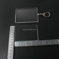 Porte-clés en acrylique transparent vierge 2026 – Mini porte-clés créatif pour photos – Étiquettes transparentes à suspendre pour photos – Porte-clés vierges