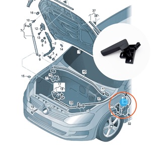Manija de Tirón para Capó Compatible con Volkswagen Bora, Magotan, Nuevo Santan, Magotan Golf POLO, <span class=keywords><strong>Skoda</strong></span> 6RD823533 6RD 823 633 - Product Image 4