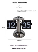 Flip-Tischuhr Seitenumblätternde Uhr Retro Flip-Uhr Automatisch