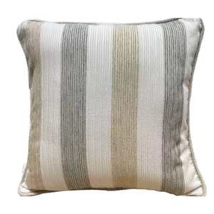 Housse de coussin de chaise géométrique moderne à rayures teintées en fil super doux, avec fermeture éclair dissimulée – Nouvelle collection, offre spéciale - Product Image 1