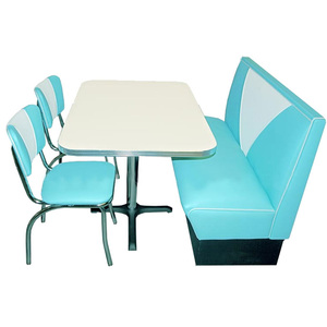 Juego <span class=keywords><strong>de</strong></span> Sillas y Bancos para Comedor Estilo Retro Americano <span class=keywords><strong>de</strong></span> Mediados <span class=keywords><strong>de</strong></span> Siglo, <span class=keywords><strong>Muebles</strong></span> <span class=keywords><strong>de</strong></span> Comedor Ecológicos y Duraderos para Restaurantes Comerciales - Product Image 1